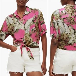 Leni Tai Nui Tie Hem Short Sleeve Shirt - *LIGHT PINK*